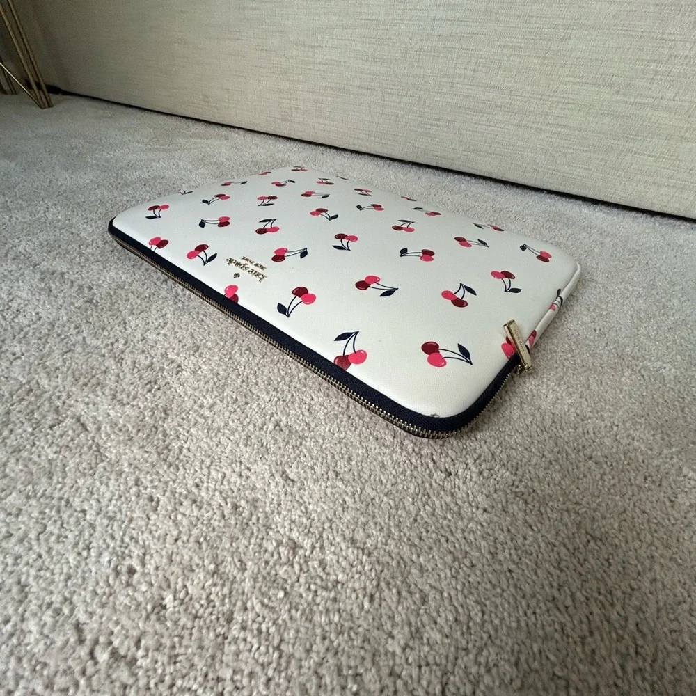Kate Spade Cherry Print Tablet Sleeve - Cream and Red